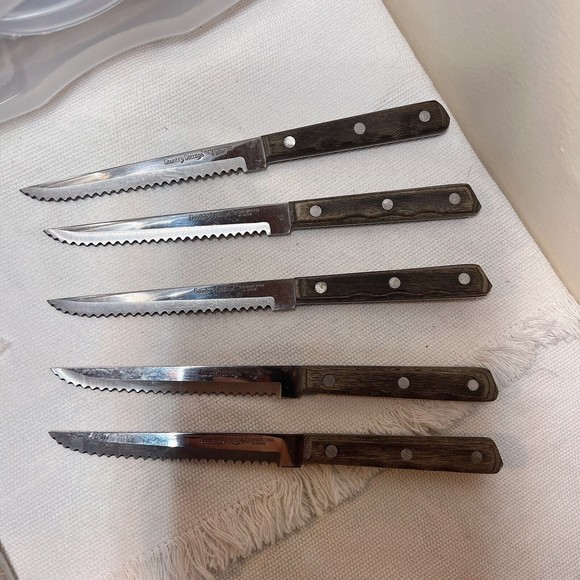 country cottage Japan Dining Vintage Set 5 Straight Edge Steak